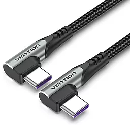 Кабель USB PD Vention 100W 5A USB Type-C - Type-C L-Type Cable Grey (TANHF)