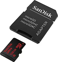 Карта пам'яті SanDisk microSDXC 128GB Ultra Class 10 UHS-I + SD-адаптер (SDSQUNC-128G-GN6MA) - мініатюра 4