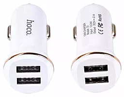 Автомобильное зарядное устройство Hoco Z1 2.1A 2USB + Lightening cable White - миниатюра 5