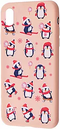 Чехол Wave Fancy Penguins Apple iPhone XS Max Pink Sand