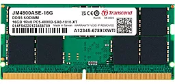 Оперативна пам'ять для ноутбука Transcend 16 GB SO-DIMM DDR5 4800 MHz JetRam (JM4800ASE-16G)