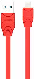 Кабель USB Celebrat CB-02i 12w 2.4a Lightning cable red