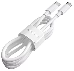 Кабель USB PD Borofone BX44 20V 5A USB Type-C - Type-C Cable White - миниатюра 4