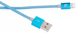 Кабель USB Hoco UPL09 Metal Carbon Lightning Cable Blue - миниатюра 2