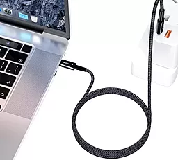Кабель USB PD Essager 100w 5a 0.5m USB Type-C - Type-C cable black (EXCTT1-CGC01) - миниатюра 3