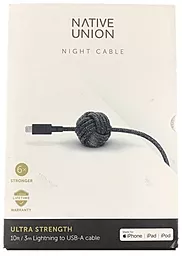 Кабель USB Native Union Night Cable Lightning Cosmoc 3 m Black (NCABLE-KV-L-CS-BLK) - миниатюра 2