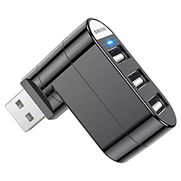 USB-A хаб Borofone DH3 3 Port USB Black