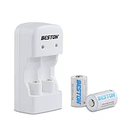 Зарядний пристрій Beston BST-CD643 + 2 акумулятори CR123A (AAB1885)