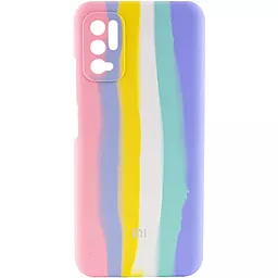 Чехол Epik Silicone Cover Full Rainbow для Xiaomi Redmi Note 10 5G, Poco M3 Pro Розовый / Сиреневый