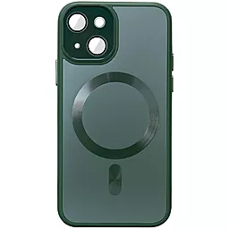 Чехол Epik TPU+Glass Sapphire Midnight with MagSafe для Apple iPhone 14 Forest Green