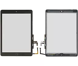 Сенсор (тачскрин) Apple iPad 9.7 2017 (A1822, A1823, полный комплект с кнопкой Home) (original) Black