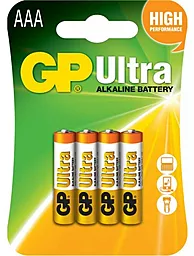 Батарейки GP AAA LR03 Ultra Alkaline 4шт (24AU-U4) 1.5 V