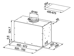Вытяжка встроенная Franke Box Flush EVO FBFE XS A70 (305.0665.361) - миниатюра 2