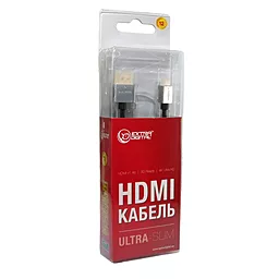 Видеокабель ExtraDigital micro HDMI > HDMI, 1.5m, v1.4b, 36 AWG, Gold, PVC, Ultra-Slim (KBH1605) - миниатюра 4