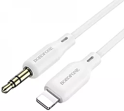 Аудио кабель Borofone BL18 AUX mini Jack 3.5mm - Lightning M/M Cable 1 м white