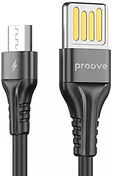 USB Кабель Proove Double Way Silicone 12W 2.4A micro USB Cable Black