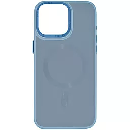 Чехол Epik TPU+Glass Sapphire Midnight Open Camera with MagSafe для Apple iPhone 15 Pro Max Blue
