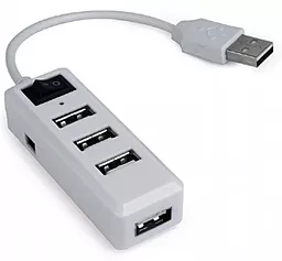 USB хаб Gembird 4хUSB2.0 USB2.0 (UHB-U2P4-21) White - миниатюра 2