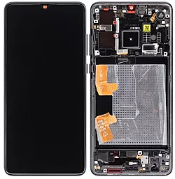 Дисплей Huawei P30 (ELE-L29, ELE-L09, ELE-AL00, ELE-TL00, ELE-L04) с тачскрином и рамкой, оригинал, Black