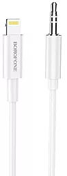 Аудио кабель Borofone BL9 Aux mini Jack 3.5 mm - Lightning M/M Cable 1 м white