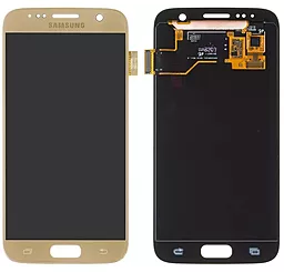 Дисплей Samsung Galaxy S7 G930 с тачскрином, оригинал, Gold