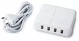 Сетевое зарядное устройство Drobak Multi Power 4USB 4A (905321) White - миниатюра 5