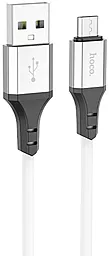 Кабель USB Hoco X86 Spear 2.4A micro USB Cable White
