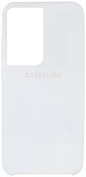 Чехол Epik Silicone Cover (AAA) Samsung G998 Galaxy S21 Ultra White