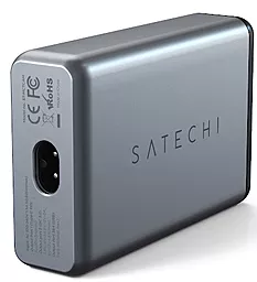 Сетевое зарядное устройство с быстрой зарядкой Satechi USB-C PD Compact Gan Charger Grey - миниатюра 4