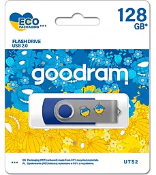 Флешка GooDRam 128 GB UTS2 Ukraine USB 2.0 Process Blue (UTS2-1280B0R11-UA) - мініатюра 2