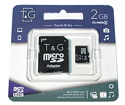 Карта пам'яті TG microSD 2Gb Class4 + adapter (TG-2GBSD-01)