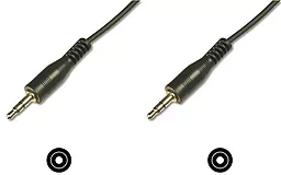 Аудио кабель Digitus AUX mini Jack 3.5mm M/M Cable 1.5 м black (AK-510100-015-S)
