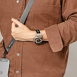 Ремешок Flex Woven Nylon Watch Loop для Apple Watch 42/44/45/49mm Starlight (SAW459161SI23) - миниатюра 6