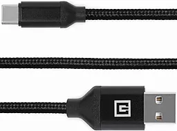 Кабель USB REAL-EL Premium Fabric 15W 3A 2M USB Type-C Cable Black (EL123500047) - миниатюра 2