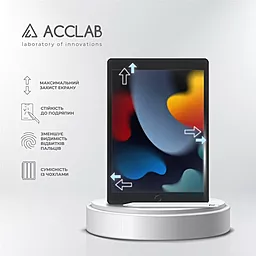 Защитное стекло ACCLAB Full Glue для Apple iPad 10.2/9th 2021 10.2" Black - миниатюра 4