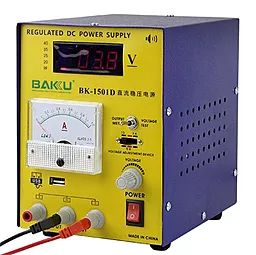 Лабораторный блок питания Baku BK-1501D 15V 1A - миниатюра 2
