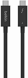 Відеокабель Belkin HD 100W 40Gbps USB4 2M USB Type-C Thunderbolt 4 Cable Black (INZ002BT2MBK)