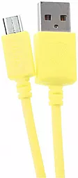 Кабель USB Inkax 2M micro USB Cable Yellow (CK-08) - миниатюра 2