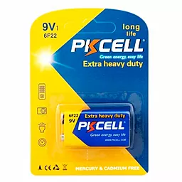 Батарейки PKCELL Крона (6F22) BLISTER CARD 1шт 9 V