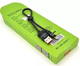 Кабель USB iKaku Xundian 20w 5a 0.25m USB Lighting cable black - миниатюра 2