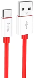 Кабель USB Hoco X87 Magic Silicone 3A USB Type-C Cable Red
