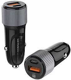 Автомобильное зарядное устройство LDNio C510Q 38W QC3.0/PD 2 in 1 Car Charger USB-A-C Black - миниатюра 2