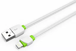 Кабель USB LDNio Lightning flat 2.1A White (LS12)