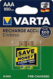 Аккумулятор Varta AAA (R03) Rechargeable Accu Endless (950mAh) Ni-MH 2шт