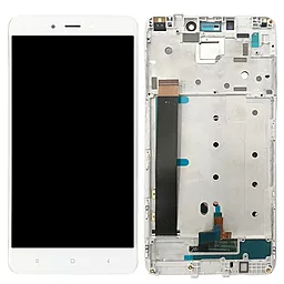 Дисплей Xiaomi Redmi Note 4 MediaTek с тачскрином и рамкой, White