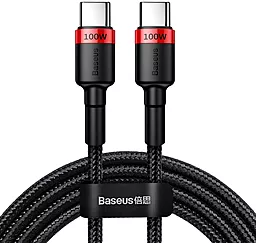 USB PD Кабель Baseus Cafule 20V 5A 2M USB Type-C - Type-C Cable Red/Black (CATKLF-AL91)