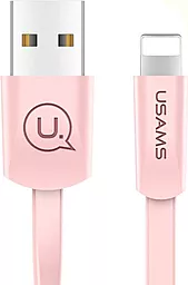 Кабель USB Usams U2 Flat 1.2M Lightning Cable Pink (US-SJ199)