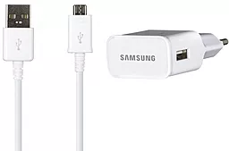 Сетевое зарядное устройство Samsung Galaxy Note N7100 + Micro USB White (ETA-U90EWEGSTD) - миниатюра 2