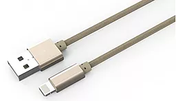 Кабель USB LDNio Lightning round 2.1A Gold (LS08) - миниатюра 2