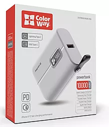 Повербанк ColorWay Full Power 10000mAh 22.5W White (CW-PB100LPK2WT-PDD) - миниатюра 9